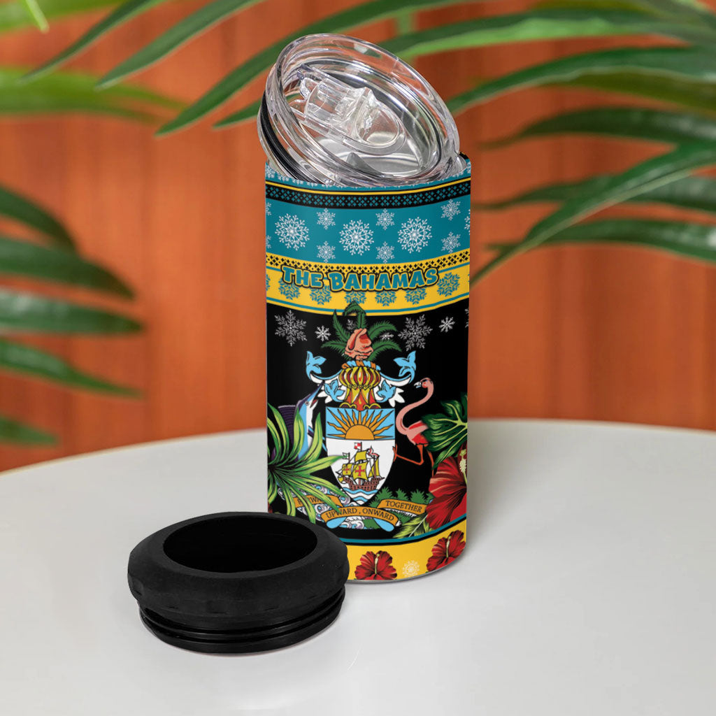 Afro-Bahamian Christmas 4 in 1 Can Cooler Tumbler This Flamingo Needs A Beach Retreat