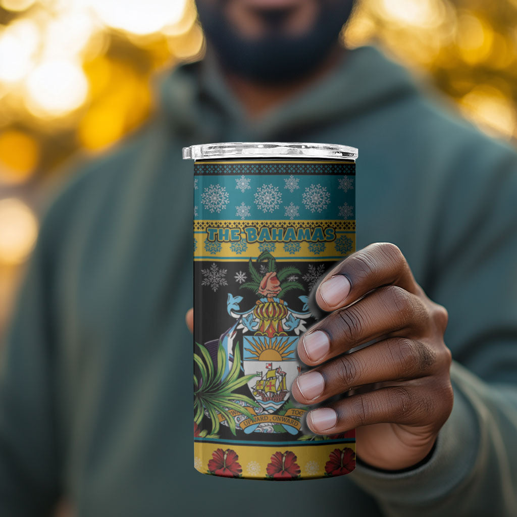 Afro-Bahamian Christmas 4 in 1 Can Cooler Tumbler This Flamingo Needs A Beach Retreat