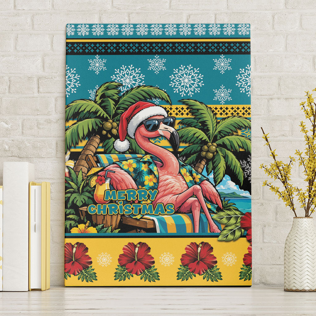Afro-Bahamian Christmas Canvas Wall Art This Flamingo Needs A Beach Retreat