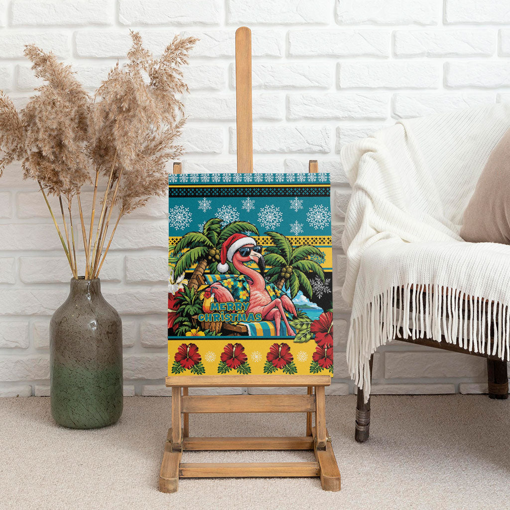 Afro-Bahamian Christmas Canvas Wall Art This Flamingo Needs A Beach Retreat
