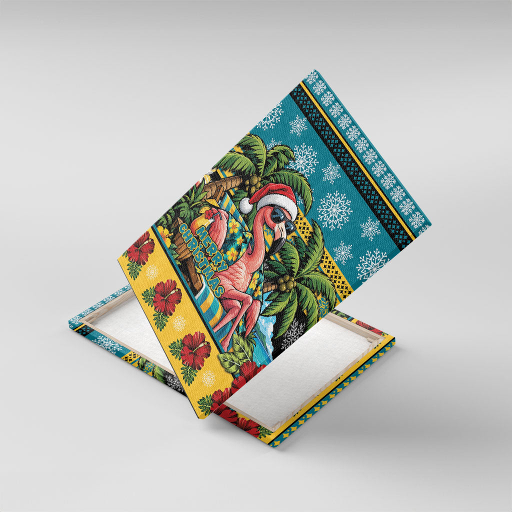 Afro-Bahamian Christmas Canvas Wall Art This Flamingo Needs A Beach Retreat