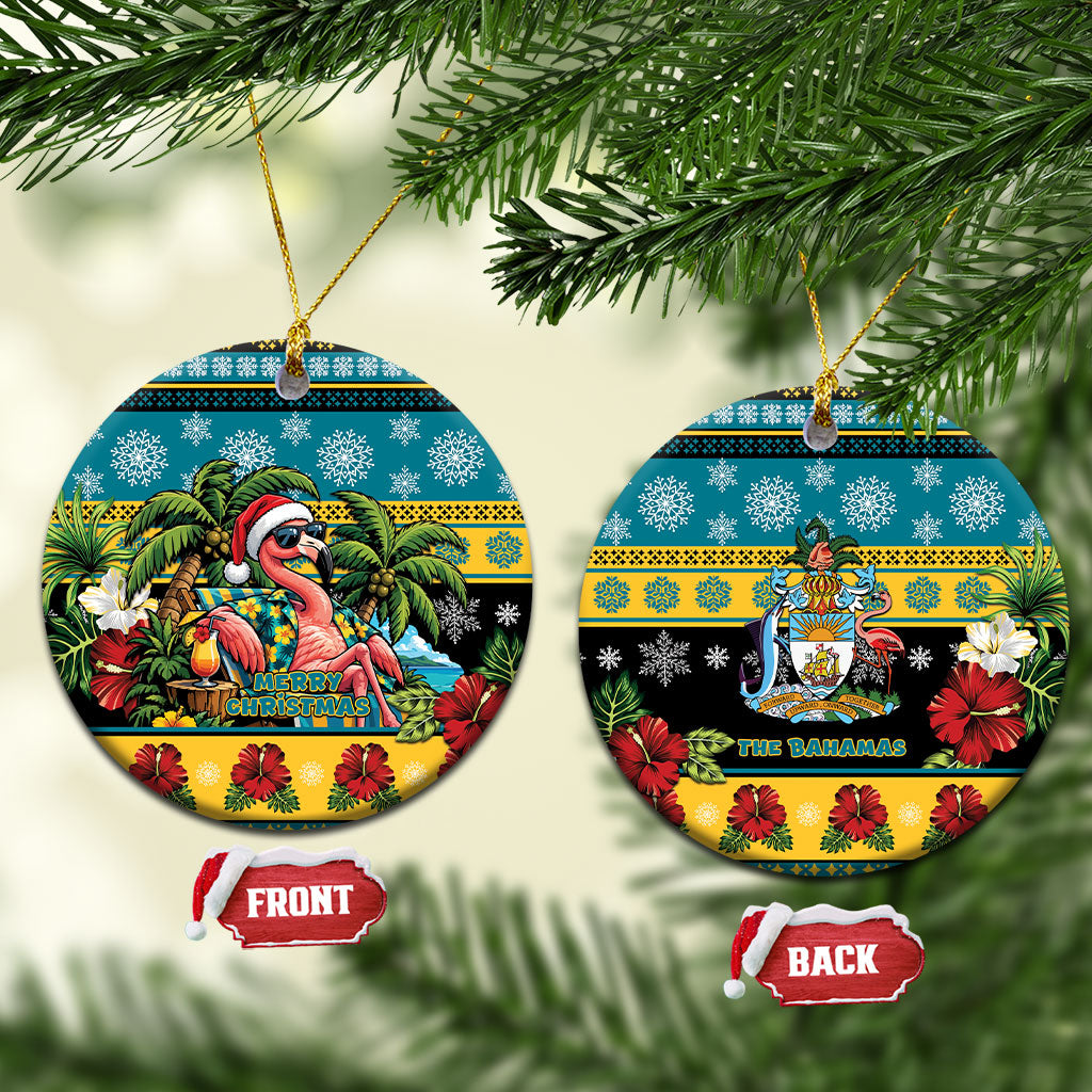 Afro-Bahamian Christmas Ceramic Ornament This Flamingo Needs A Beach Retreat