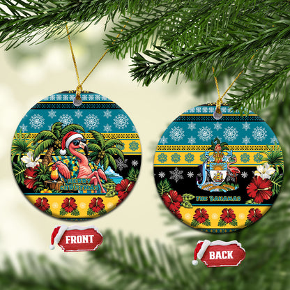 Afro-Bahamian Christmas Ceramic Ornament This Flamingo Needs A Beach Retreat