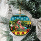 Afro-Bahamian Christmas Ceramic Ornament This Flamingo Needs A Beach Retreat