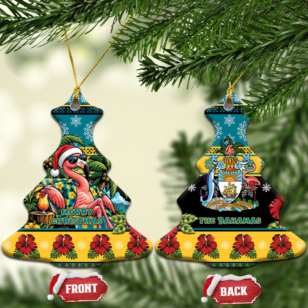 Afro-Bahamian Christmas Ceramic Ornament This Flamingo Needs A Beach Retreat