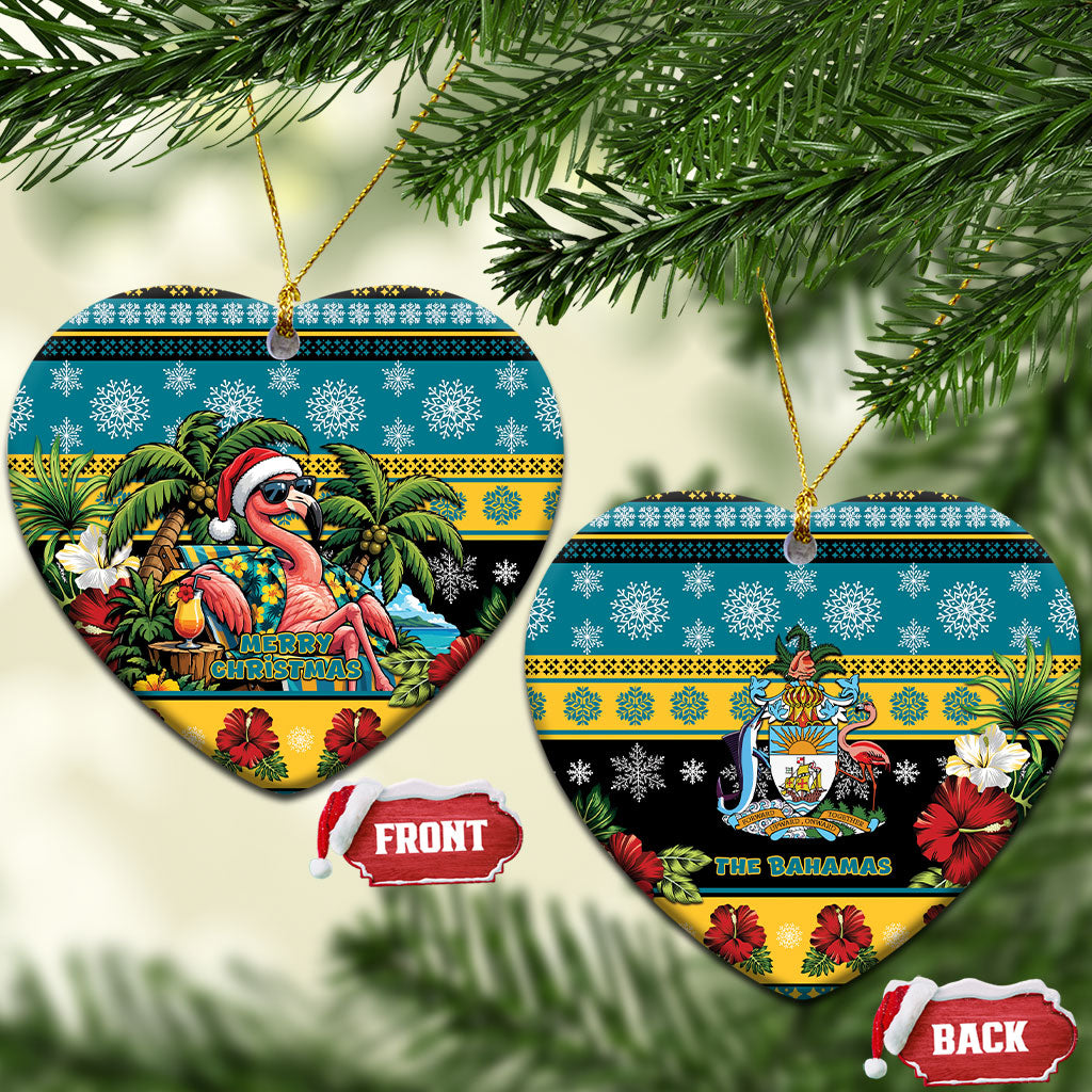 Afro-Bahamian Christmas Ceramic Ornament This Flamingo Needs A Beach Retreat
