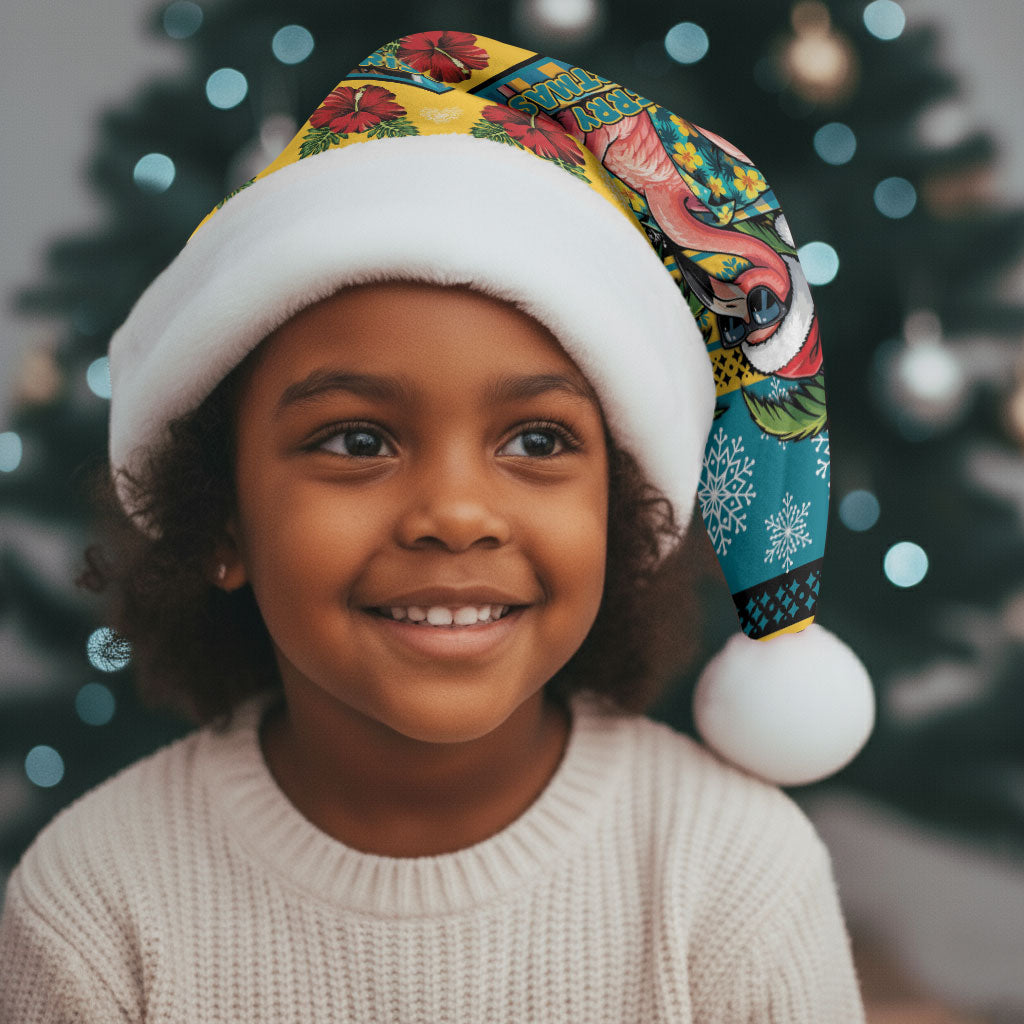 Afro-Bahamian Christmas Santa Hat This Flamingo Needs A Beach Retreat