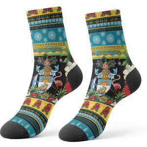Afro-Bahamian Christmas Crew Socks This Flamingo Needs A Beach Retreat