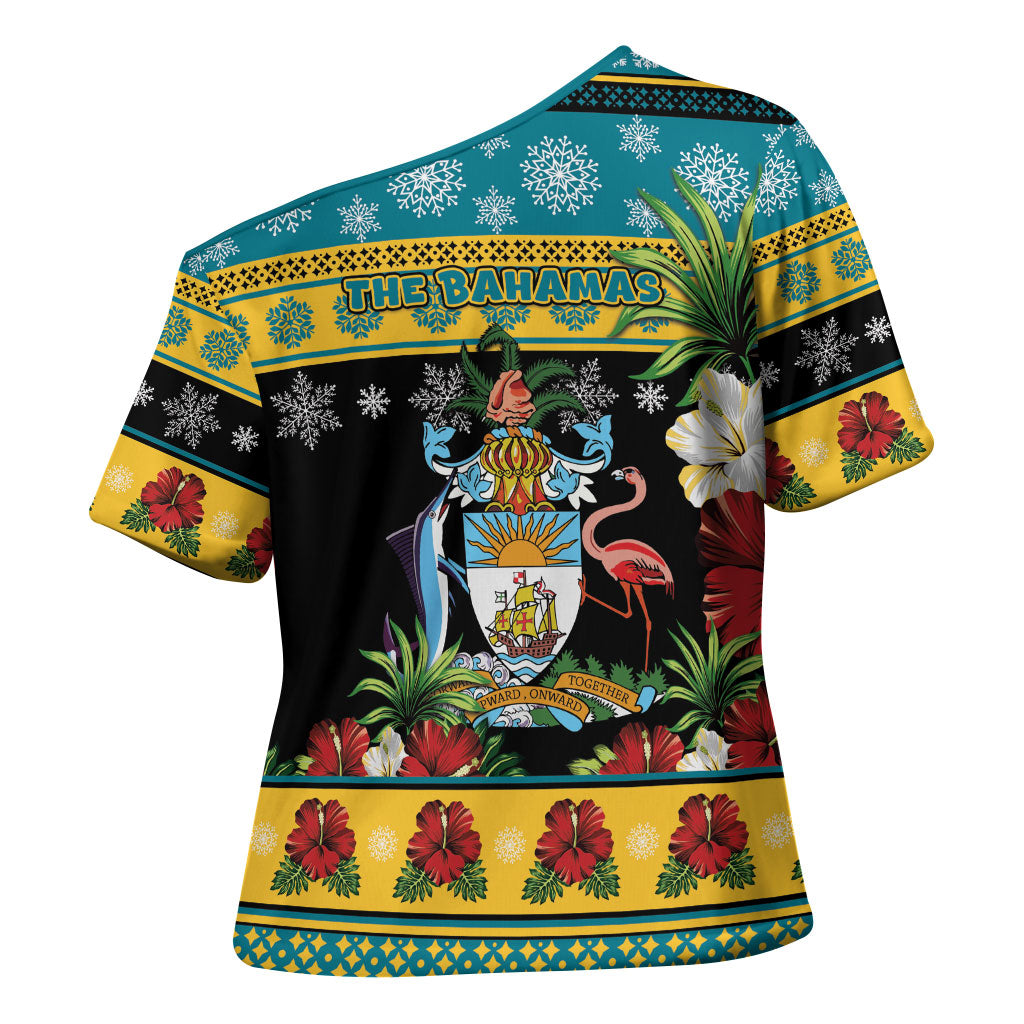 Afro-Bahamian Christmas Cross Shoulder Shirt This Flamingo Needs A Beach Retreat