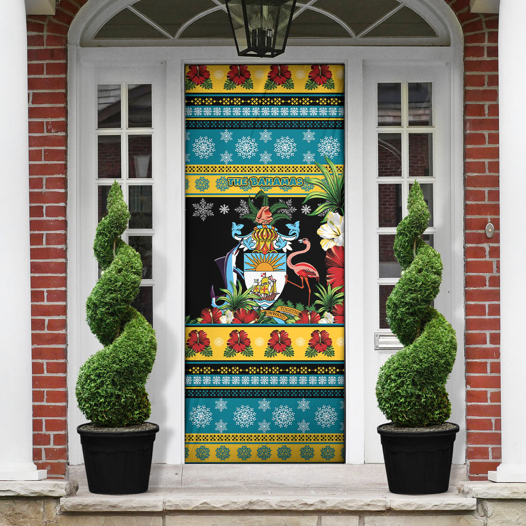 Afro-Bahamian Christmas Door Cover This Flamingo Needs A Beach Retreat
