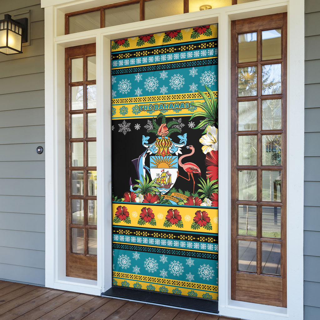 Afro-Bahamian Christmas Door Cover This Flamingo Needs A Beach Retreat