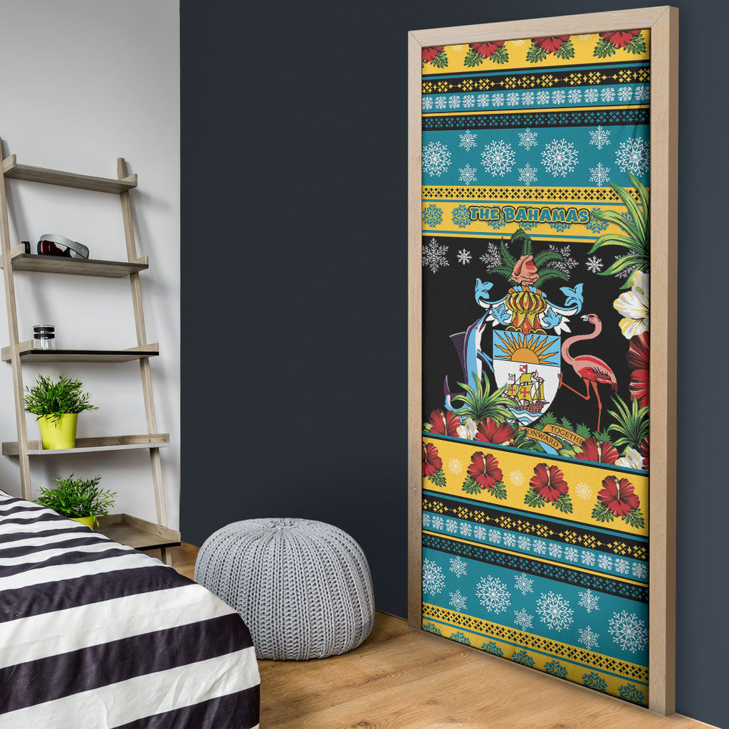 Afro-Bahamian Christmas Door Cover This Flamingo Needs A Beach Retreat