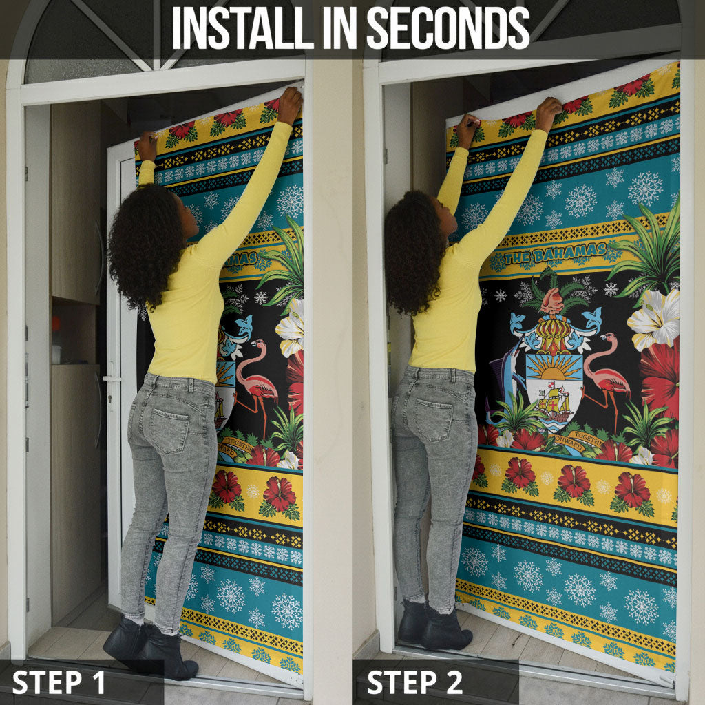 Afro-Bahamian Christmas Door Cover This Flamingo Needs A Beach Retreat