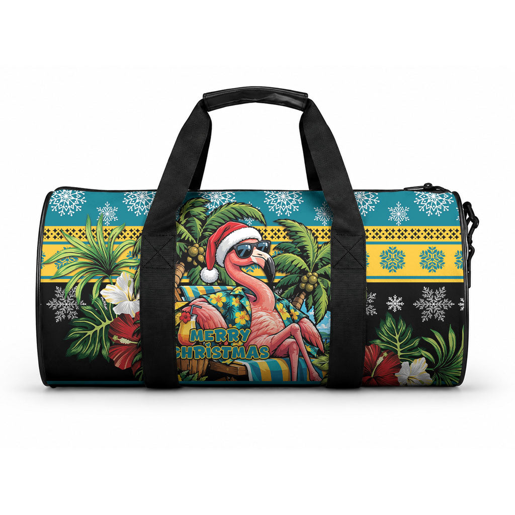 Afro-Bahamian Christmas Duffle Bag This Flamingo Needs A Beach Retreat