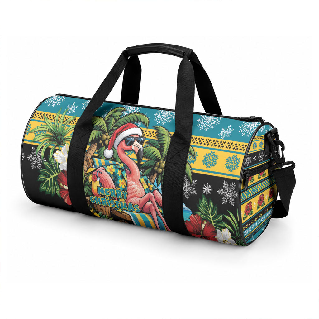 Afro-Bahamian Christmas Duffle Bag This Flamingo Needs A Beach Retreat