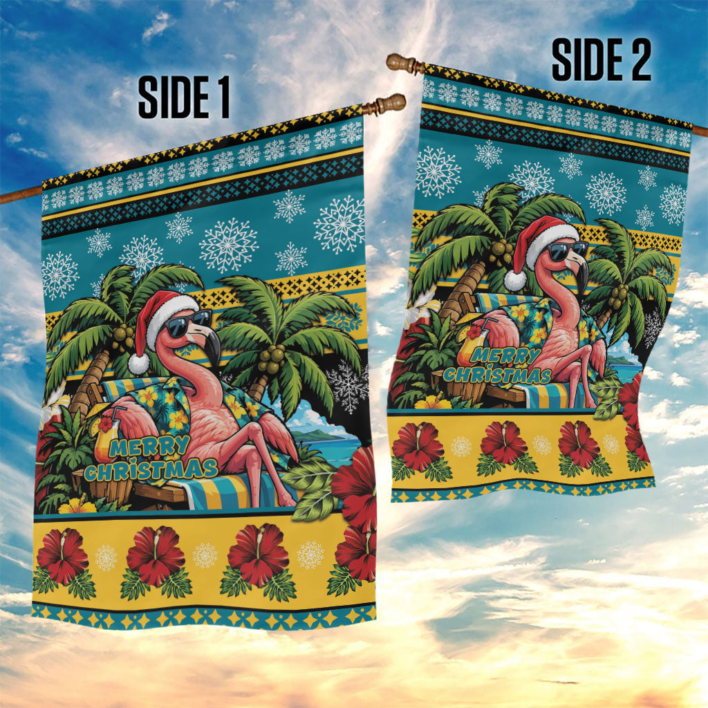 Afro-Bahamian Christmas Garden Flag This Flamingo Needs A Beach Retreat