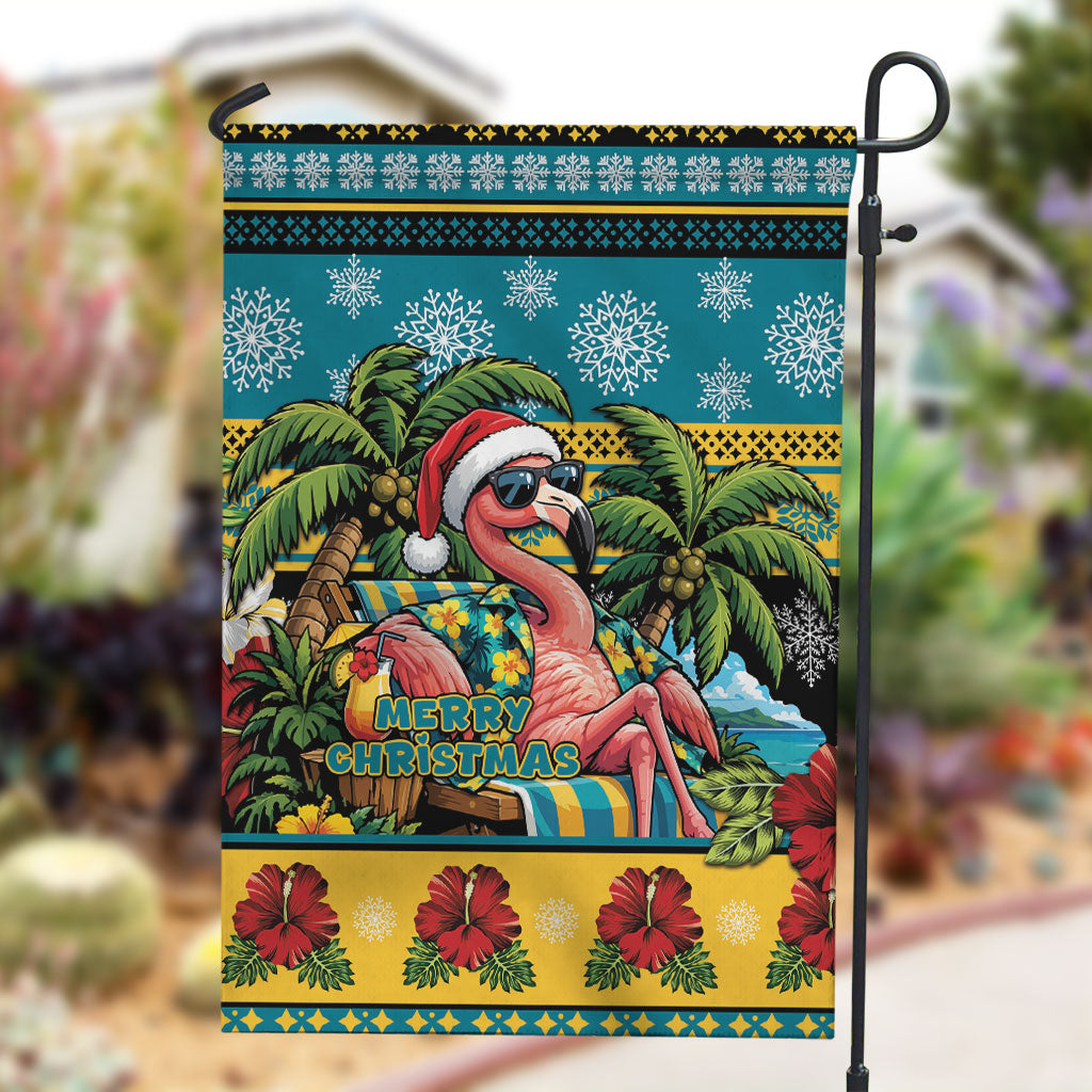 Afro-Bahamian Christmas Garden Flag This Flamingo Needs A Beach Retreat