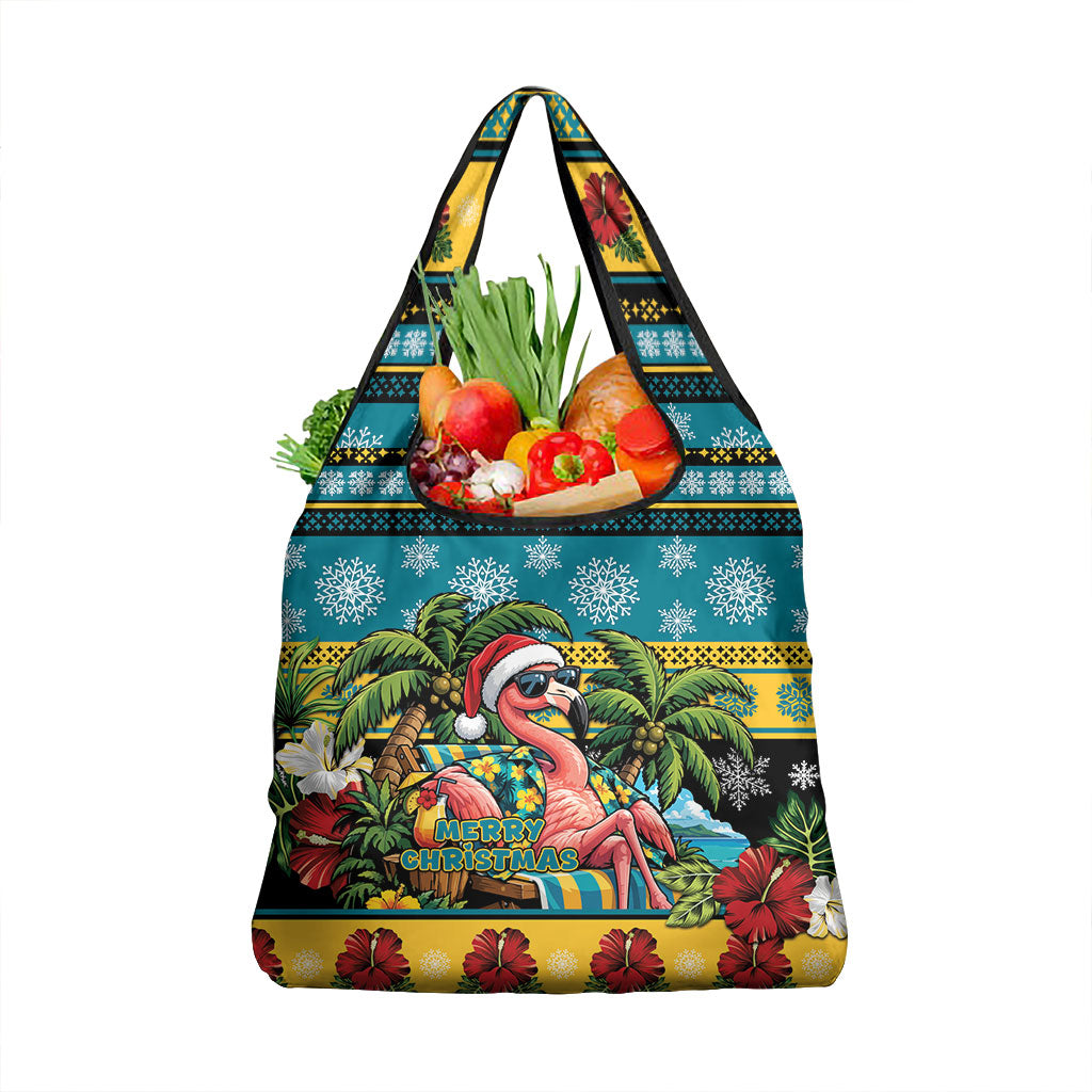 Afro-Bahamian Christmas Grocery Bag This Flamingo Needs A Beach Retreat
