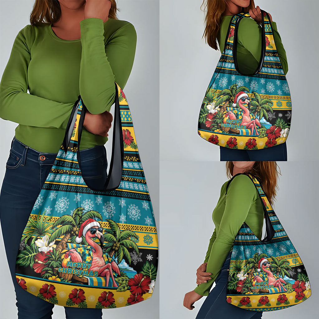 Afro-Bahamian Christmas Grocery Bag This Flamingo Needs A Beach Retreat