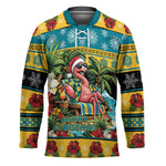 Afro-Bahamian Christmas Hockey Jersey This Flamingo Needs A Beach Retreat