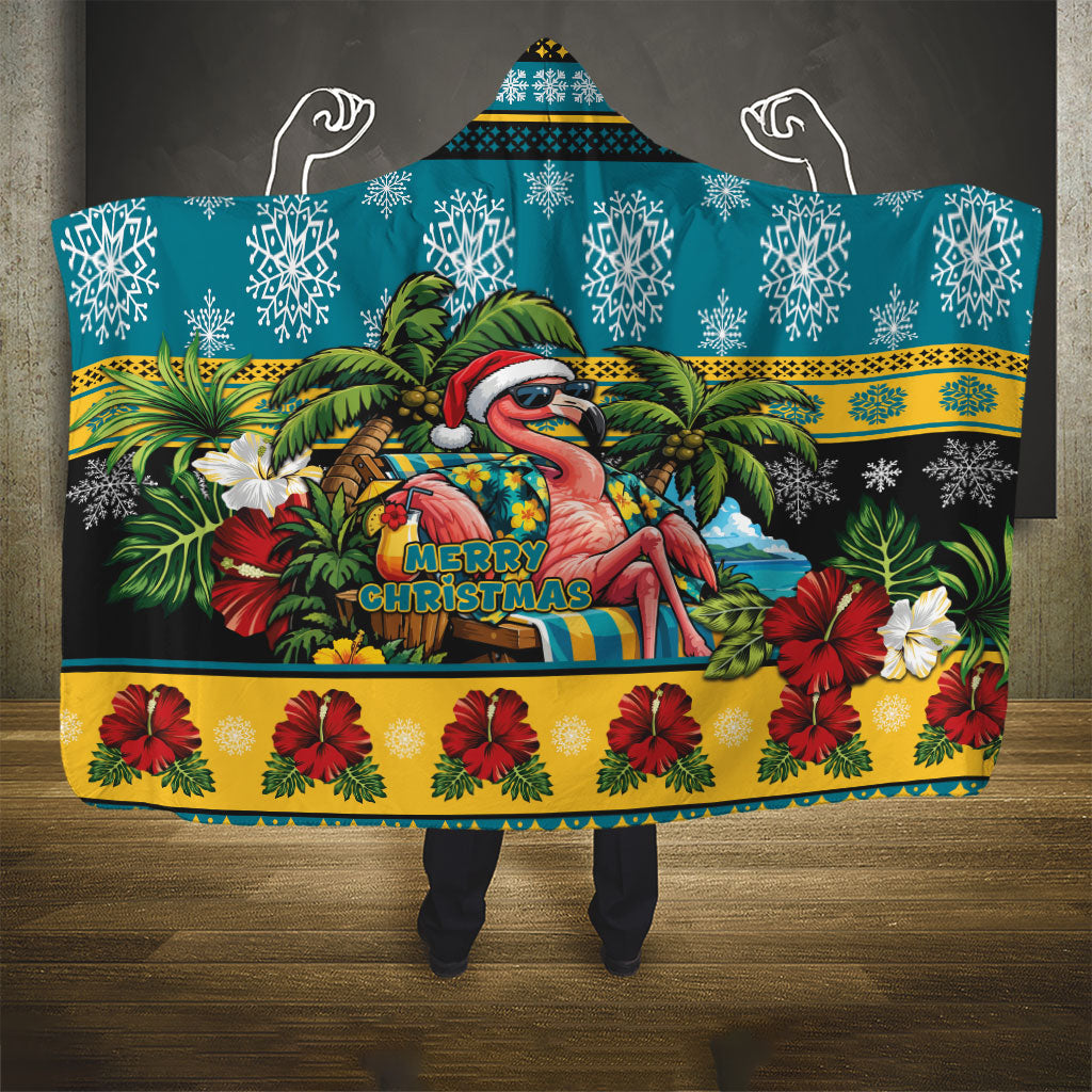 Afro-Bahamian Christmas Hooded Blanket This Flamingo Needs A Beach Retreat