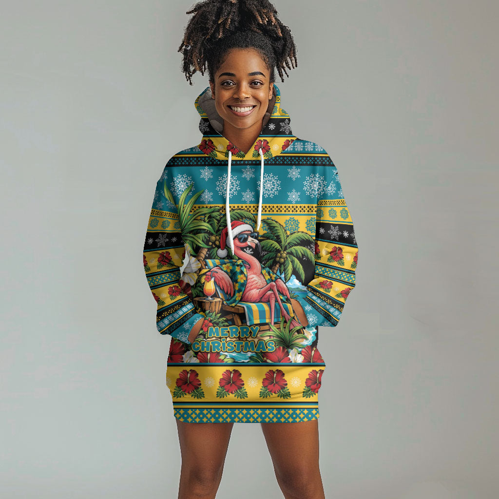 Afro-Bahamian Christmas Hoodie Dress This Flamingo Needs A Beach Retreat