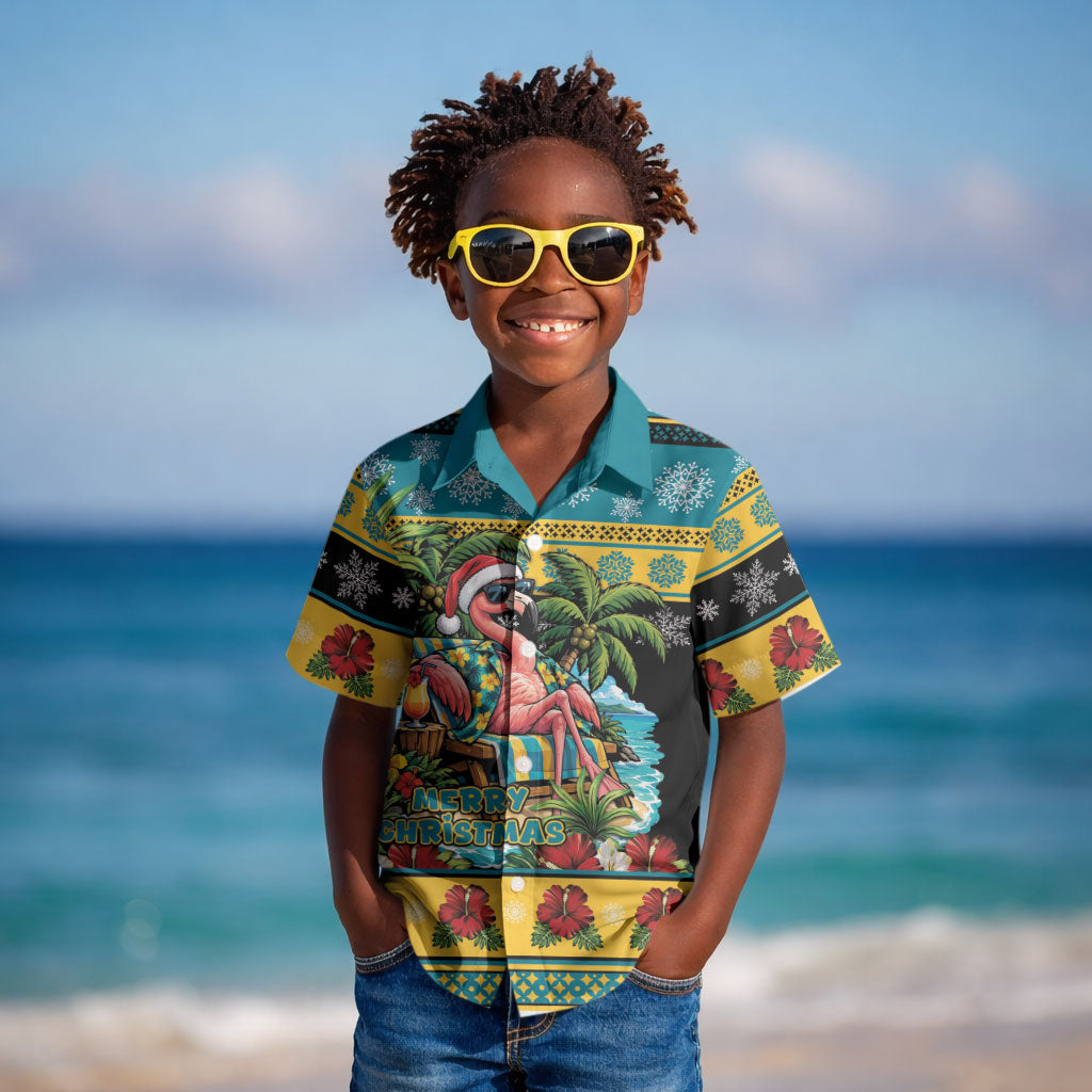Afro-Bahamian Christmas Kid Hawaiian Shirt This Flamingo Needs A Beach Retreat