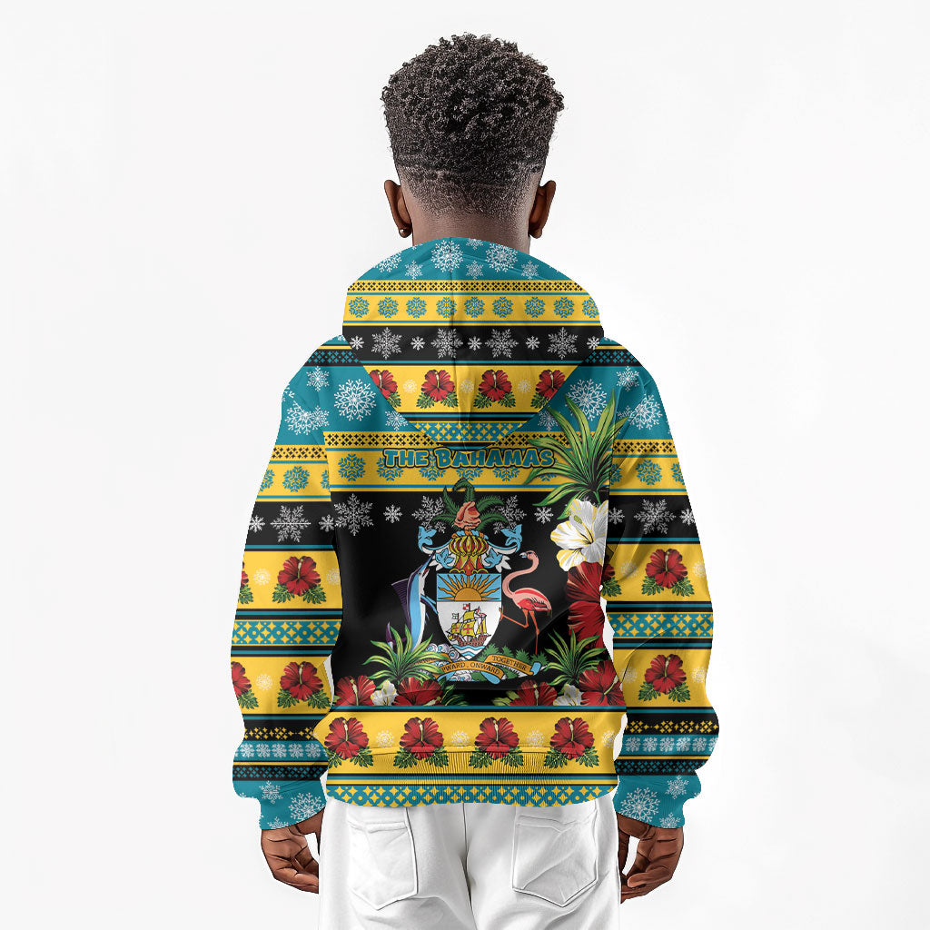 Afro-Bahamian Christmas Kid Hoodie This Flamingo Needs A Beach Retreat