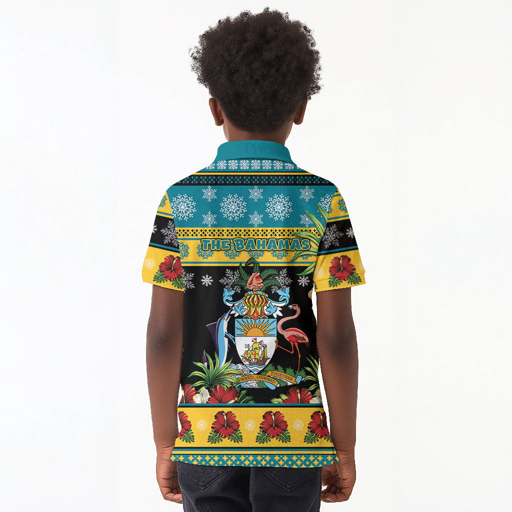 Afro-Bahamian Christmas Kid Polo Shirt This Flamingo Needs A Beach Retreat