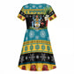 Afro-Bahamian Christmas Kid Short Sleeve Dress This Flamingo Needs A Beach Retreat
