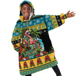 Afro-Bahamian Christmas Kid Wearable Blanket Hoodie This Flamingo Needs A Beach Retreat