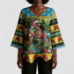 Afro-Bahamian Christmas Kimono Sleeve Blouse This Flamingo Needs A Beach Retreat