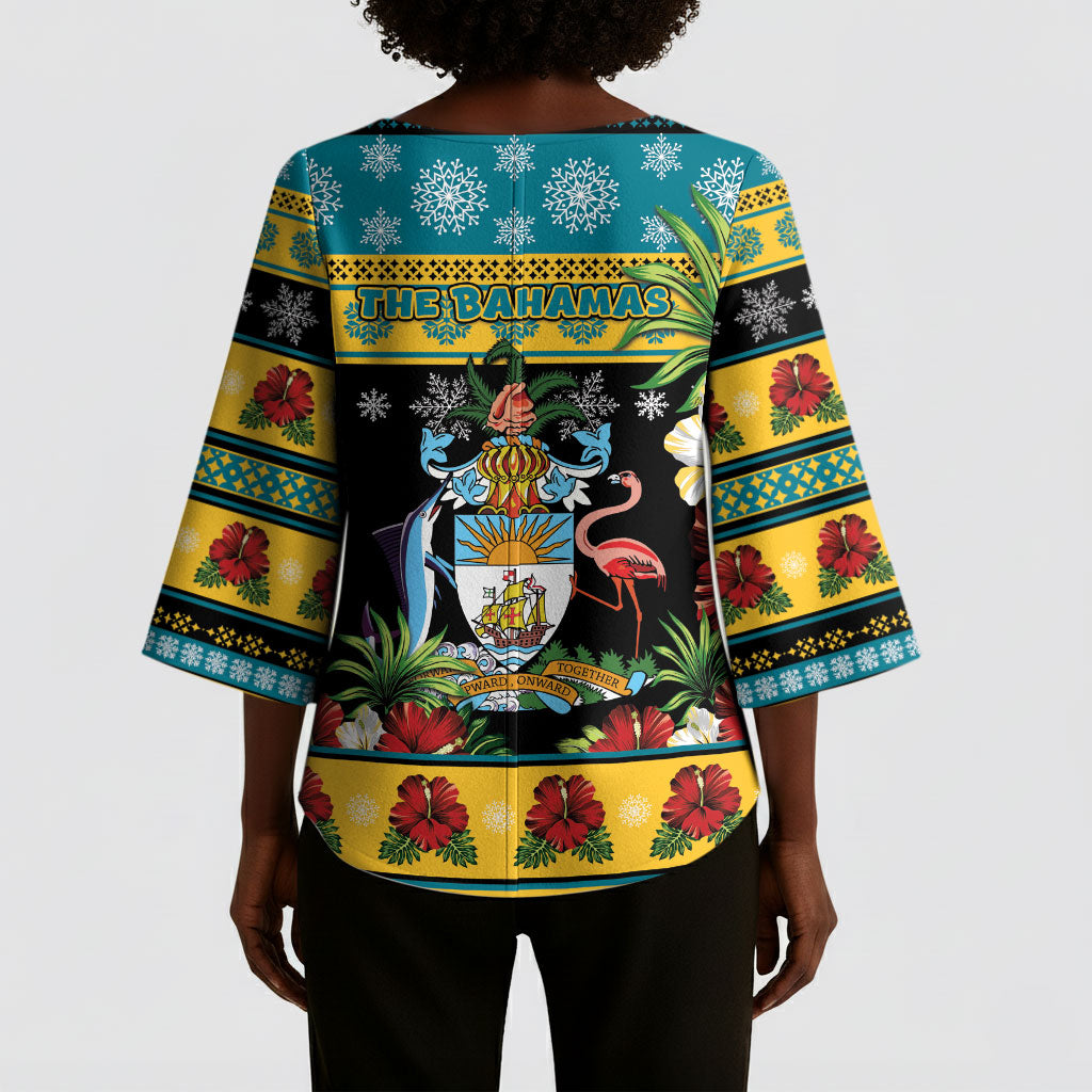 Afro-Bahamian Christmas Kimono Sleeve Blouse This Flamingo Needs A Beach Retreat