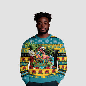 Afro-Bahamian Christmas Ugly Christmas Sweater This Flamingo Needs A Beach Retreat