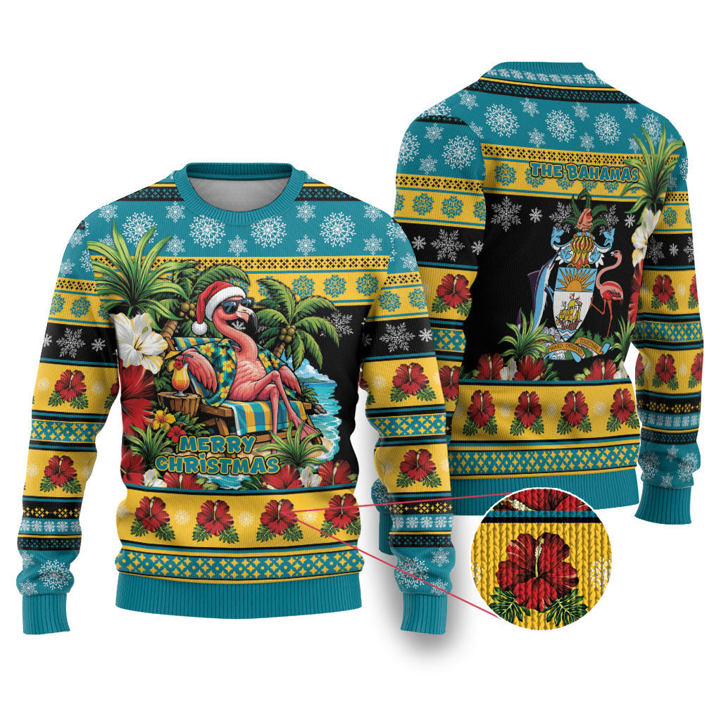 Afro-Bahamian Christmas Ugly Christmas Sweater This Flamingo Needs A Beach Retreat