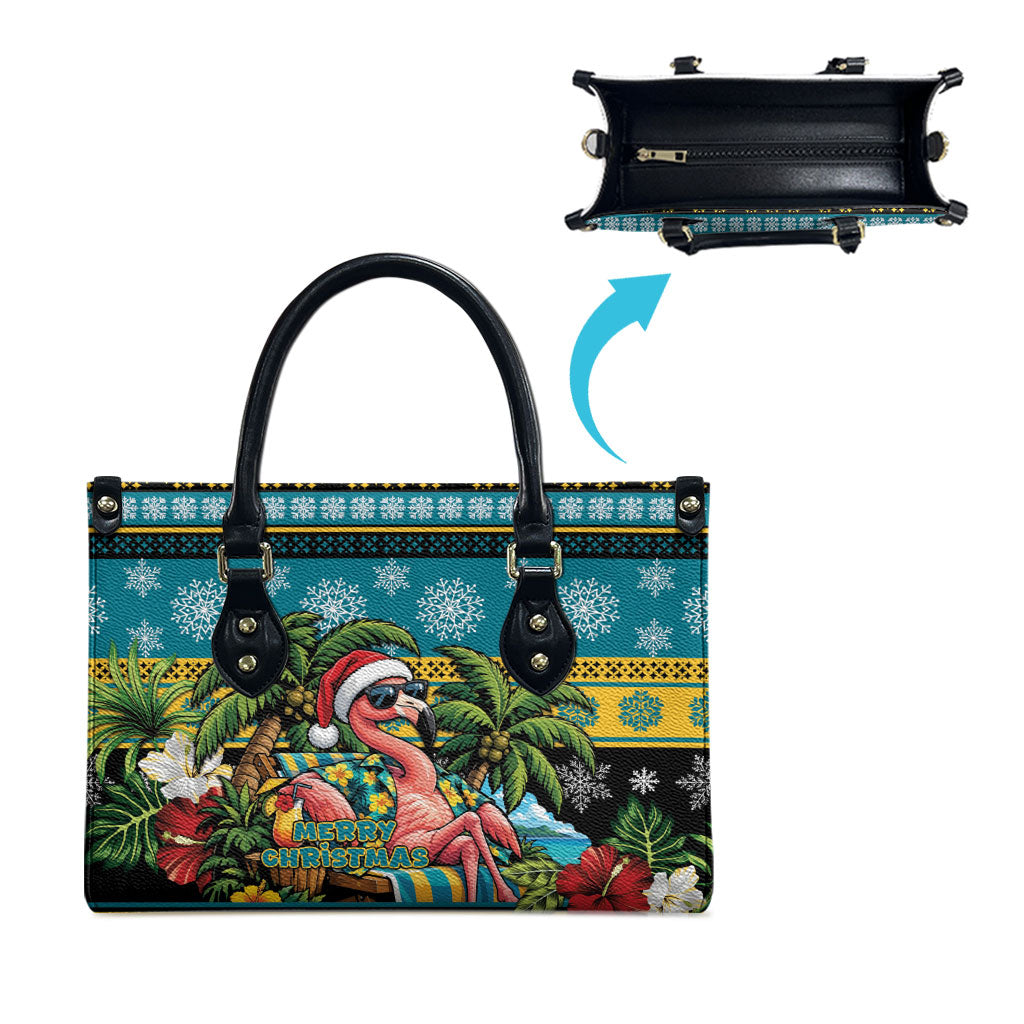 Afro-Bahamian Christmas Leather Bag This Flamingo Needs A Beach Retreat