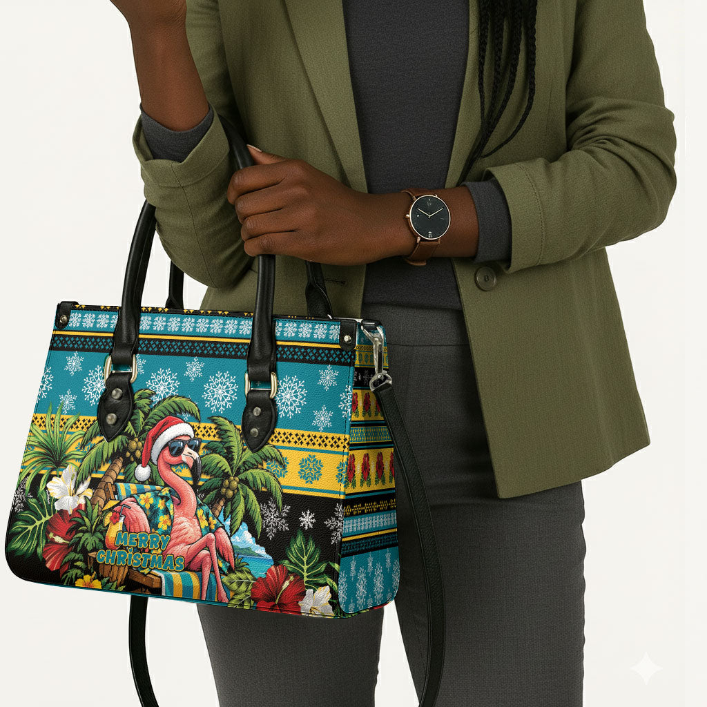 Afro-Bahamian Christmas Leather Bag This Flamingo Needs A Beach Retreat
