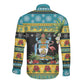 Afro-Bahamian Christmas Long Sleeve Button Shirt This Flamingo Needs A Beach Retreat