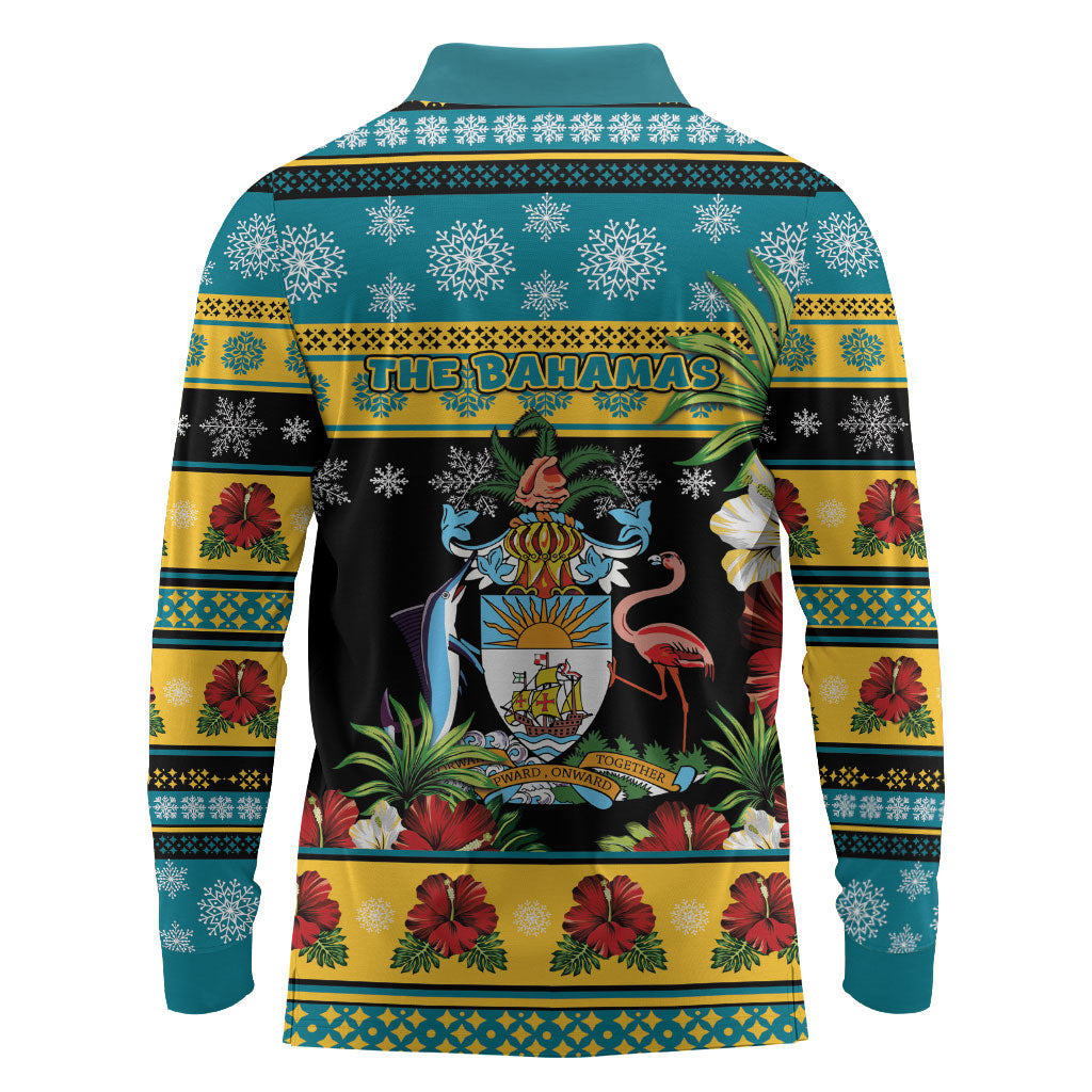Afro-Bahamian Christmas Long Sleeve Polo Shirt This Flamingo Needs A Beach Retreat