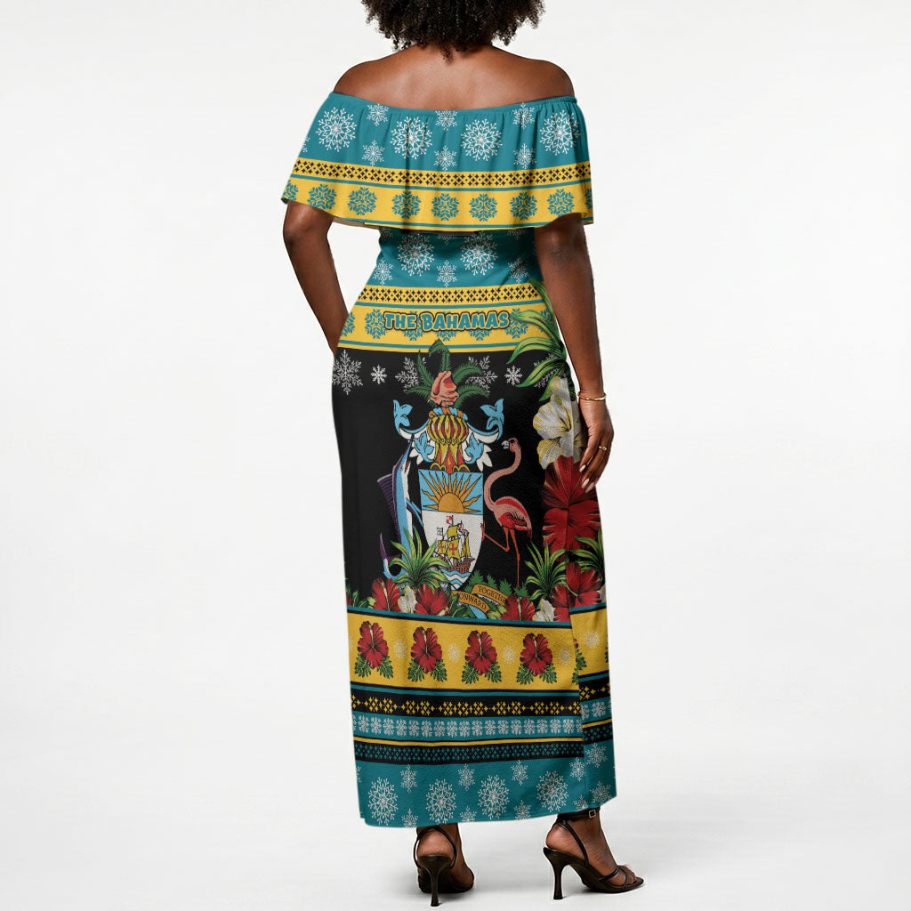 Afro-Bahamian Christmas Off Shoulder Maxi Dress This Flamingo Needs A Beach Retreat