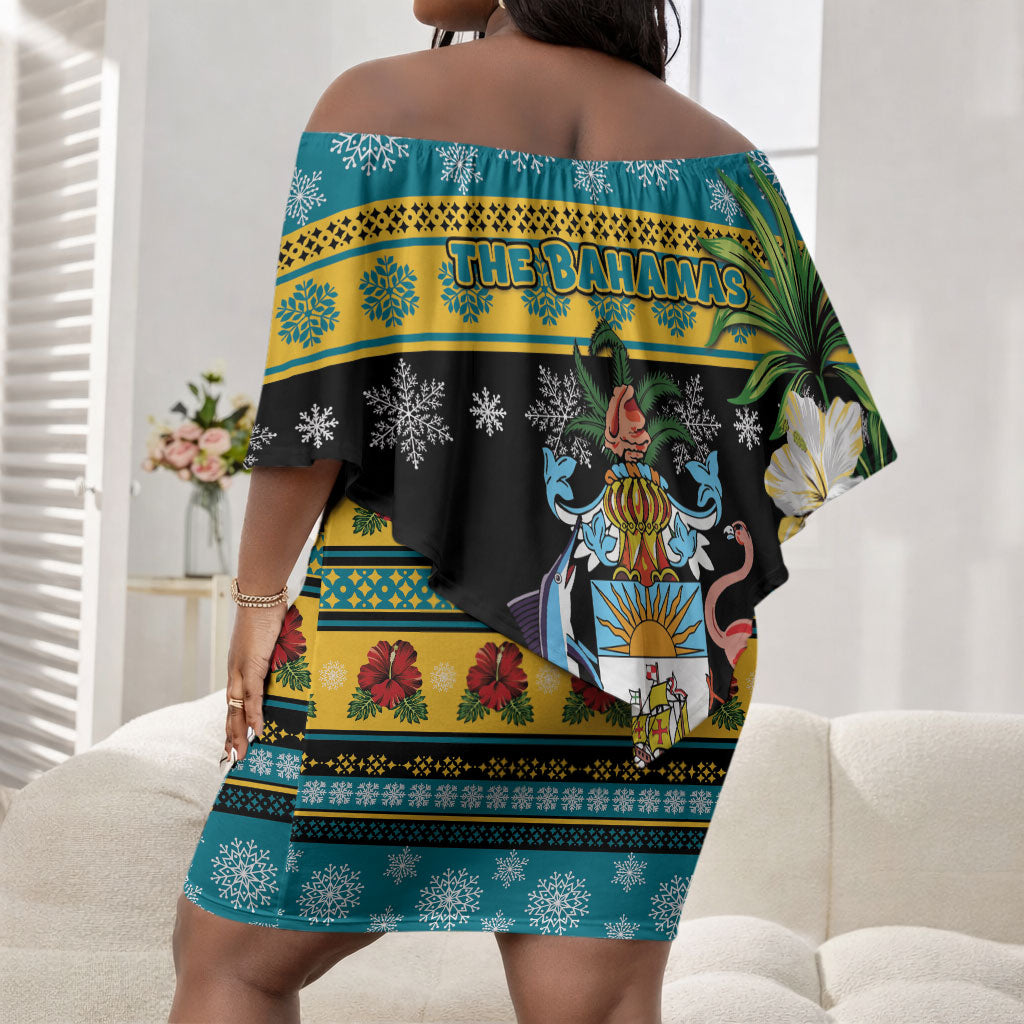 Afro-Bahamian Christmas Off Shoulder Short Dress This Flamingo Needs A Beach Retreat