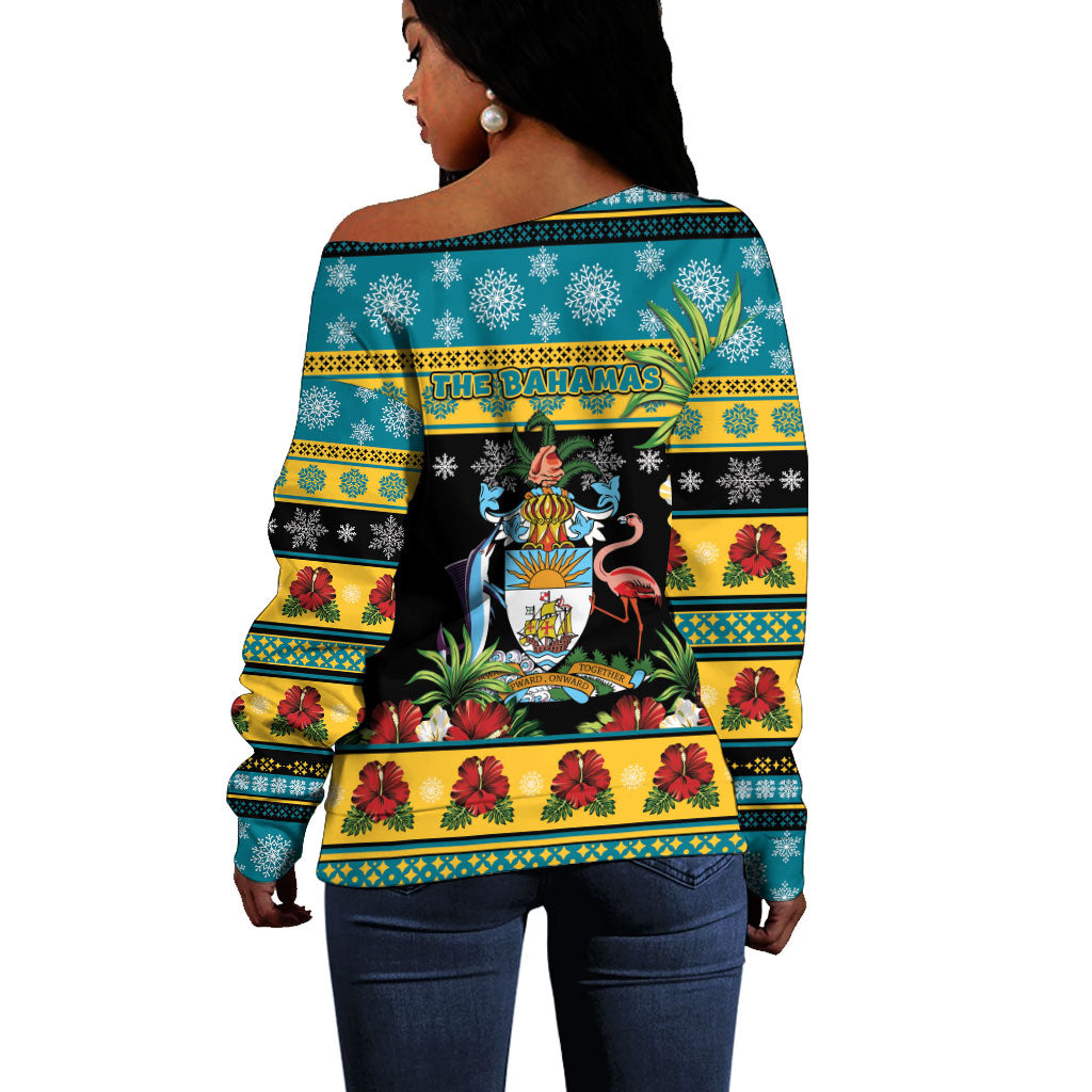 Afro-Bahamian Christmas Off Shoulder Sweater This Flamingo Needs A Beach Retreat