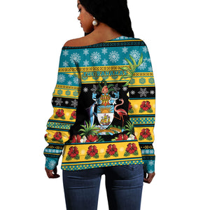 Afro-Bahamian Christmas Off Shoulder Sweater This Flamingo Needs A Beach Retreat