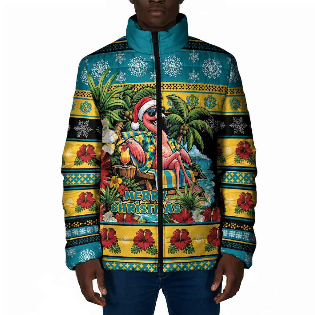Afro-Bahamian Christmas Padded Jacket This Flamingo Needs A Beach Retreat