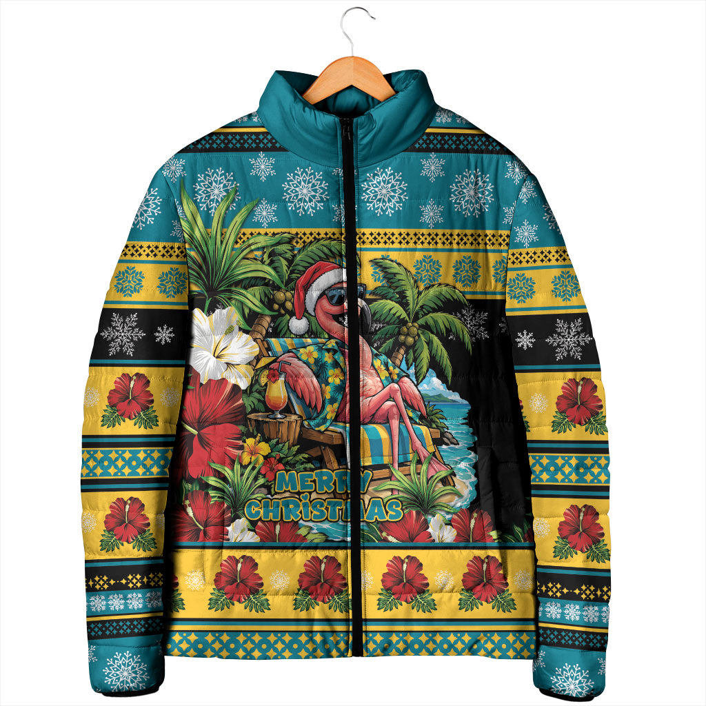 Afro-Bahamian Christmas Padded Jacket This Flamingo Needs A Beach Retreat