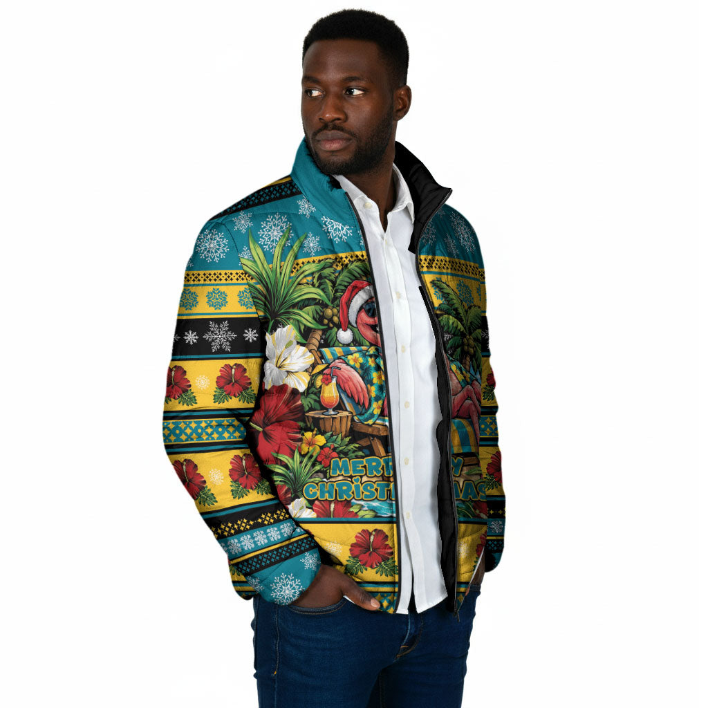 Afro-Bahamian Christmas Padded Jacket This Flamingo Needs A Beach Retreat
