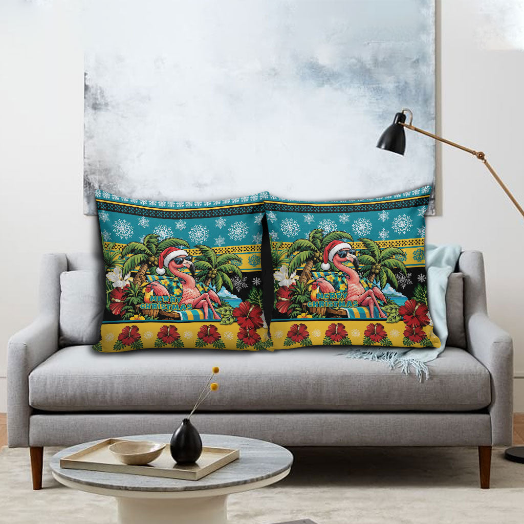 Afro-Bahamian Christmas Pillow Cover This Flamingo Needs A Beach Retreat