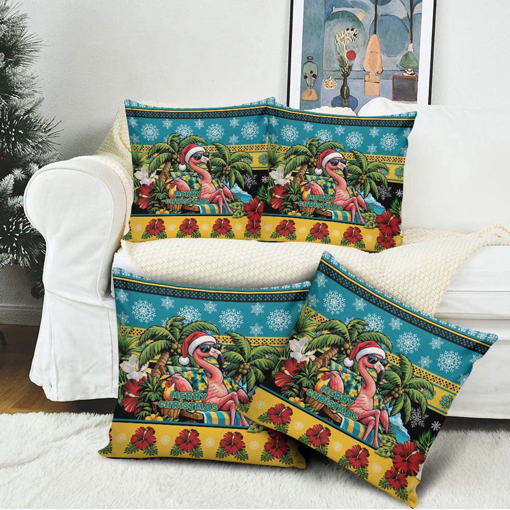 Afro-Bahamian Christmas Pillow Cover This Flamingo Needs A Beach Retreat