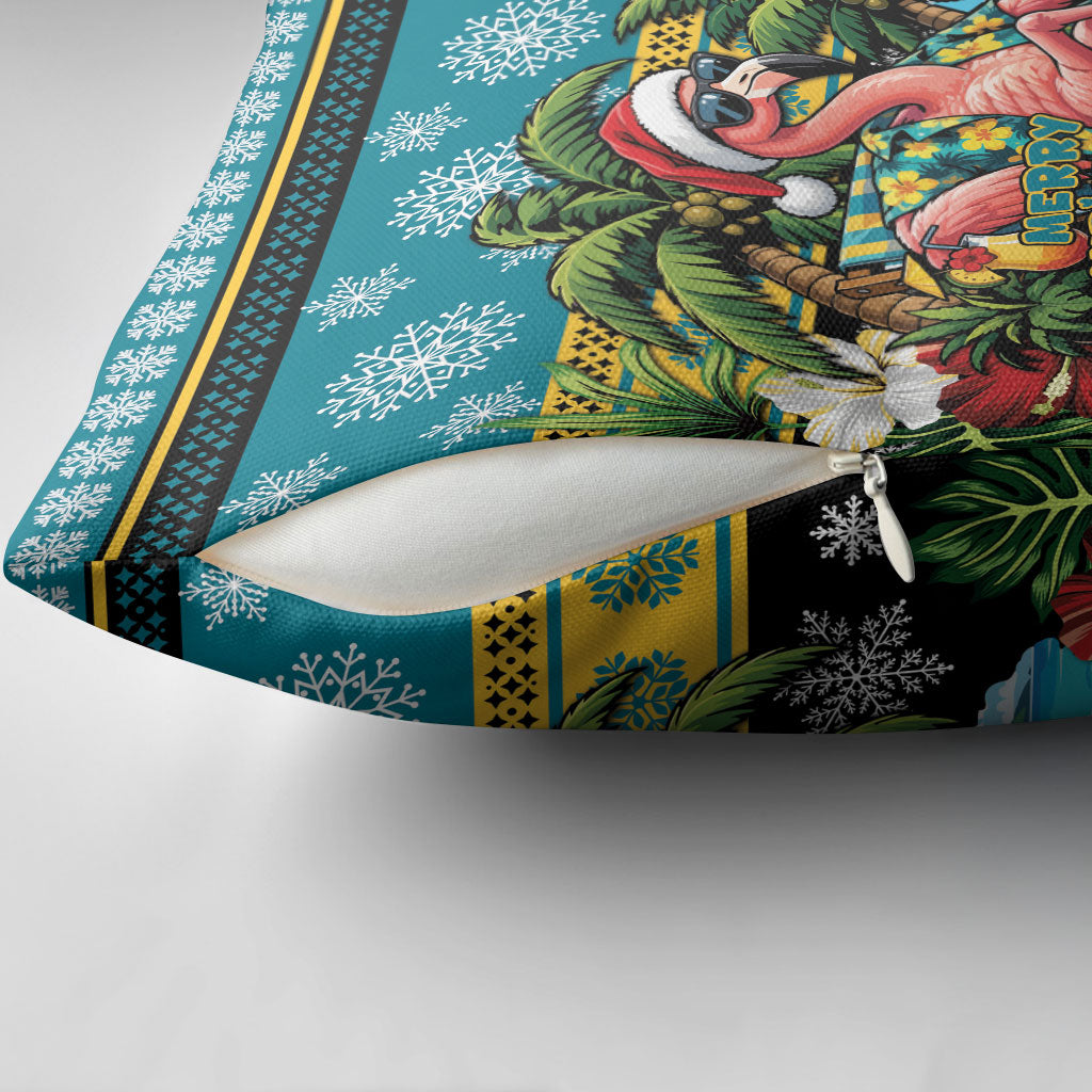 Afro-Bahamian Christmas Pillow Cover This Flamingo Needs A Beach Retreat