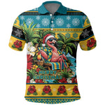 Afro-Bahamian Christmas Polo Shirt This Flamingo Needs A Beach Retreat